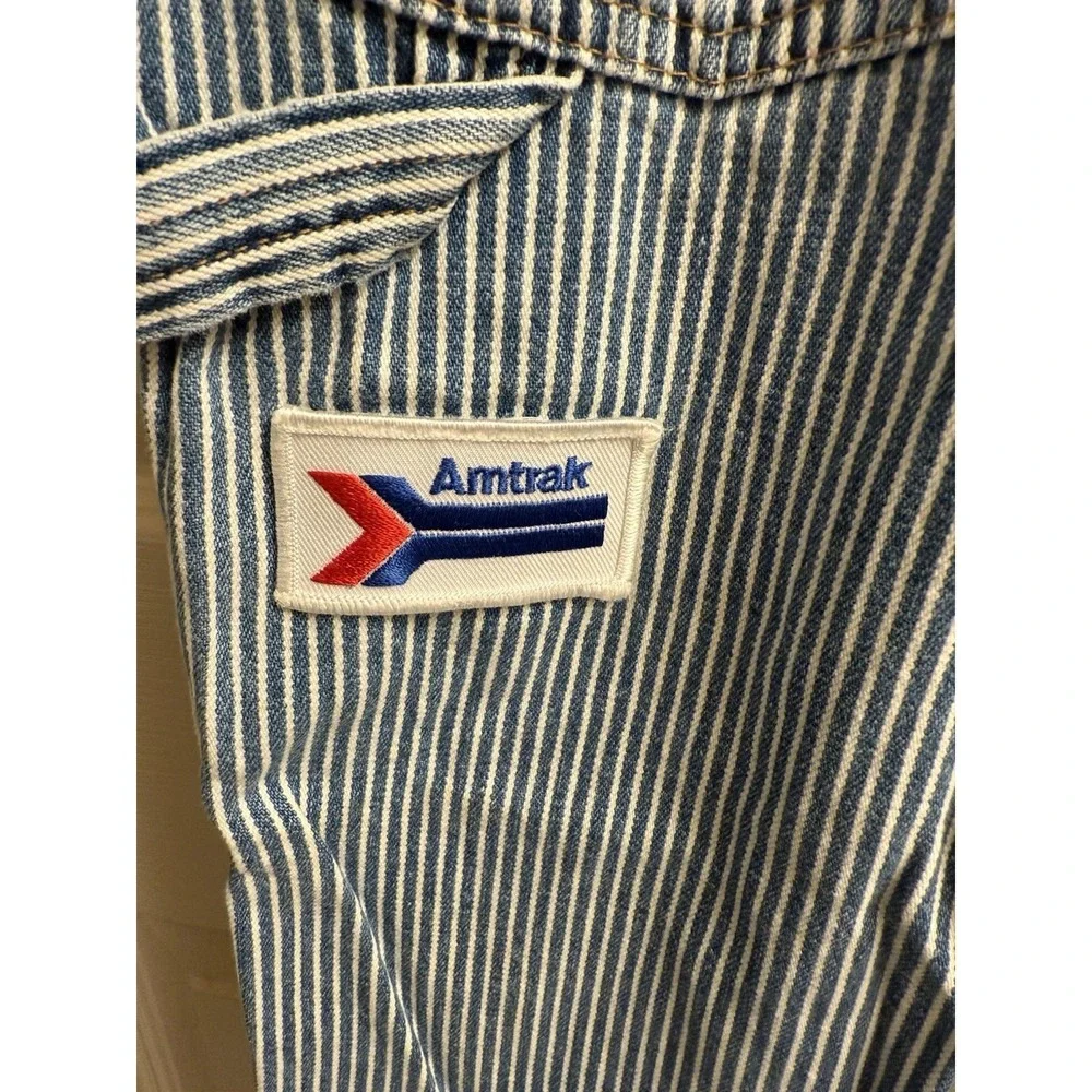 Vintage Pin Stripe Oshkosh B'Gosh Overalls Bibs/Pants Boys Size 4 With Patches‎